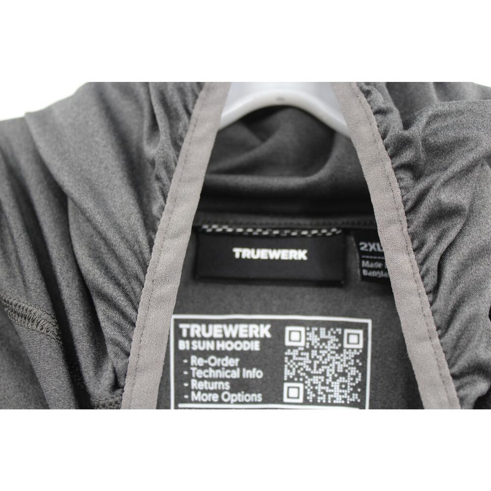 TRUEWERK B1 Sun Hoodie Mens size 2XL Gray - Picture 3 of 5
